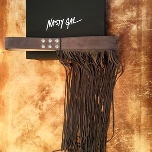 Fringe Vegan Suede Belt